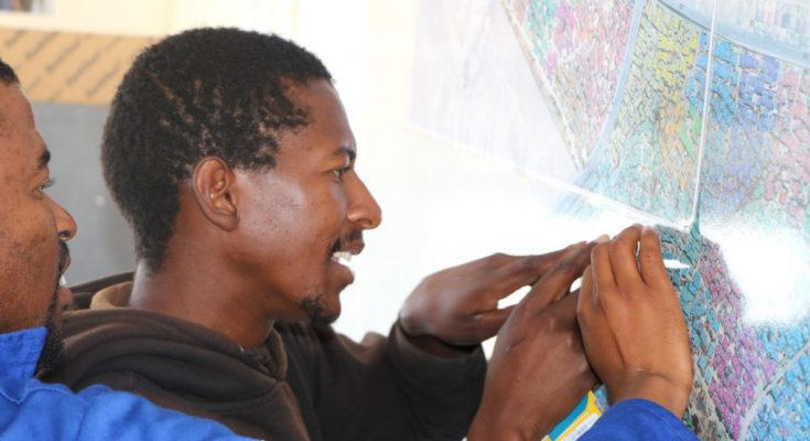 Un cadastre dans un quartier informel de la ville du Cap, produit par ses habitants et une ONG (copyright VPUU, Cape Town)
